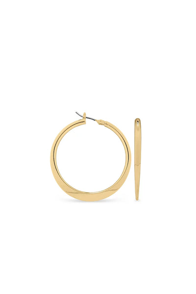 EarSense F362 35mm Gold Flat Hoop Click Hoops - Life Pharmacy St Lukes