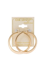 EarSense F362 35mm Gold Flat Hoop Click Hoops - Life Pharmacy St Lukes