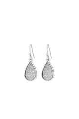 EarSense F394 Silver Glitter Teardrop French Hook Earrings - Life Pharmacy St Lukes