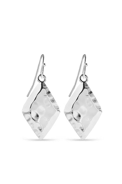 EarSense F396 25mm Silver Beaten Diamond Drops - Life Pharmacy St Lukes