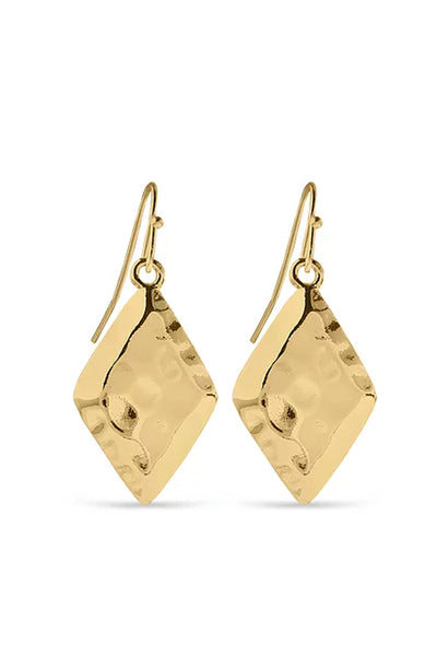 EarSense F397 25mm Gold Beaten Diamond Drops - Life Pharmacy St Lukes