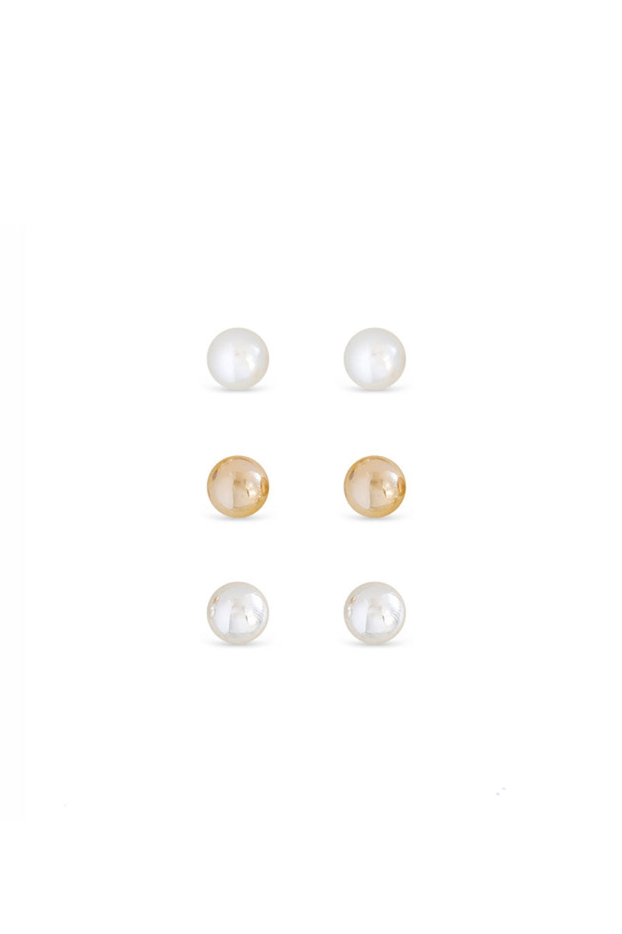 Earsense FC296 Gold, Silver Ball & Pearl Stud Trio - Life Pharmacy St Lukes