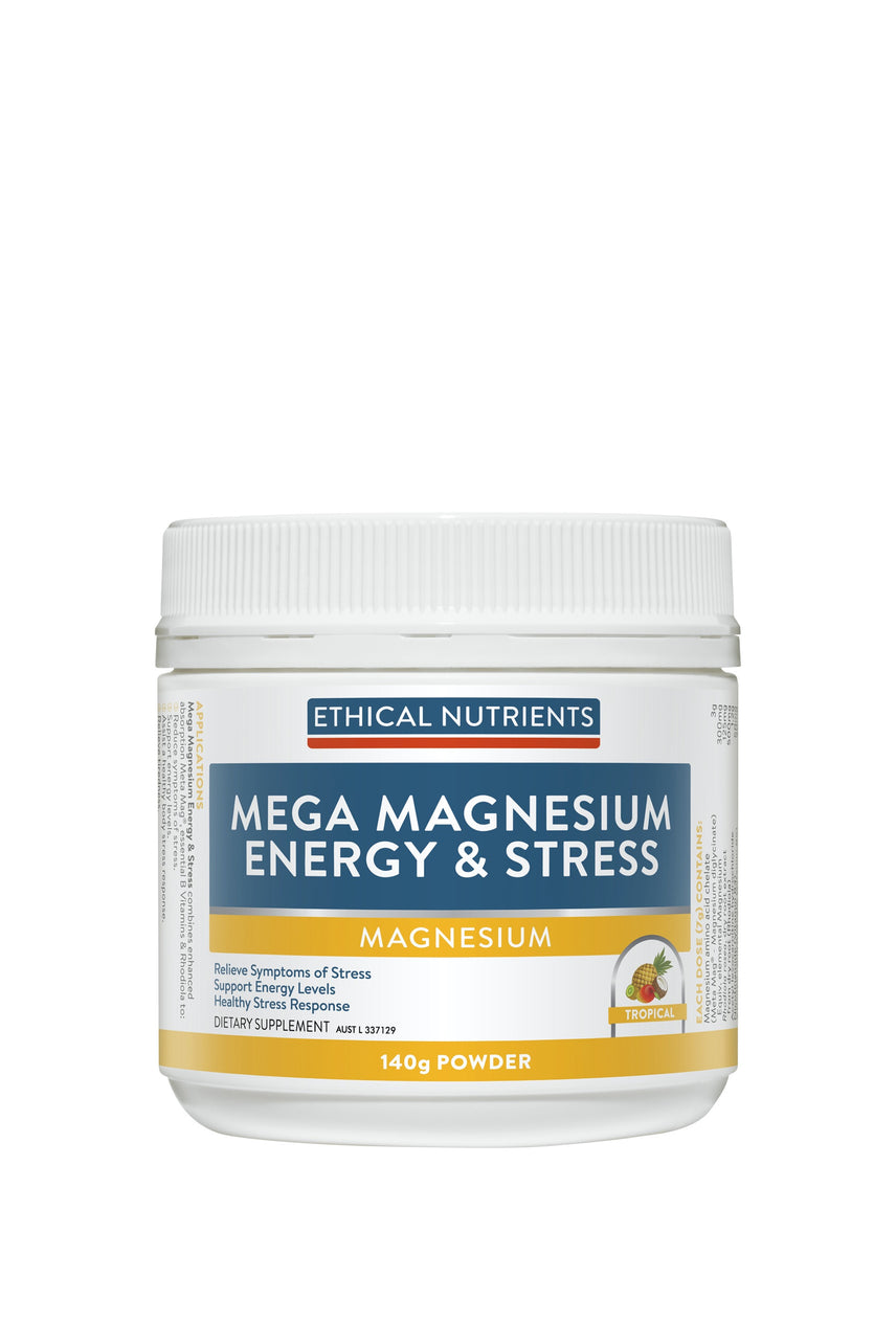 ETHICAL NUTRIENTS Mega Magnesium Energy & Stress Powder 140g - Life Pharmacy St Lukes