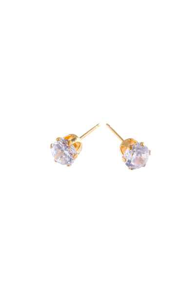 EURO 56020 4mm Cubic Zirconia Gold Studs - Life Pharmacy St Lukes