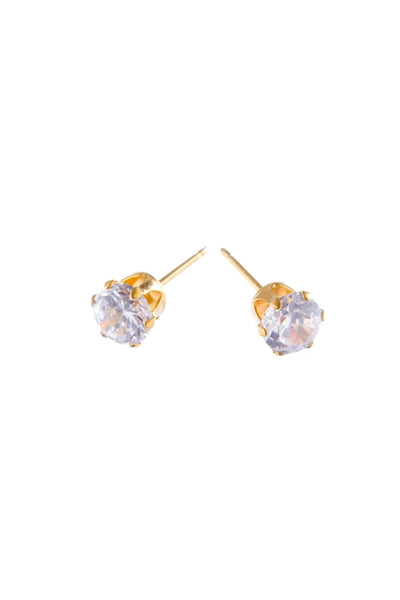 EURO 56030 5mm Cubic Zirconia Gold Studs - Life Pharmacy St Lukes