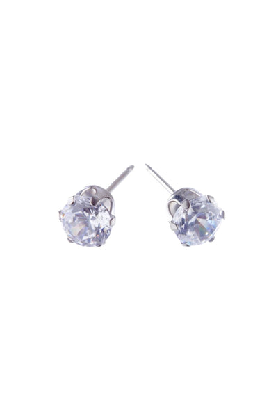 EURO 56061 6mm Cubic Zirconia Stainless Steel Studs - Life Pharmacy St Lukes