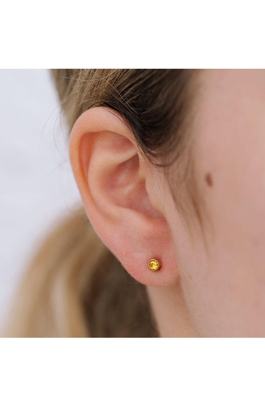 EURO 51310 Yellow Topaz Crystal November Birthstone 4mm Gold Studs - Life Pharmacy St Lukes