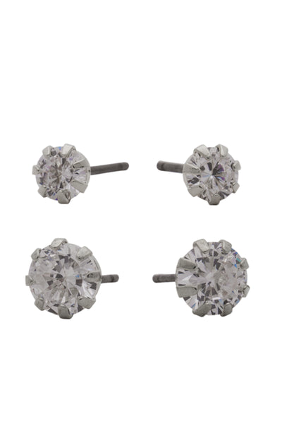 EURO 56181 5+6mm Cubic Zirconia Double Pack Stainless Steel - Life Pharmacy St Lukes