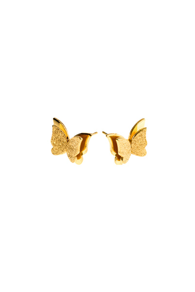EURO 54350 Gold Double-Winged Butterfly Studs - Life Pharmacy St Lukes