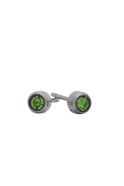 EURO 51281 Light Green Peridot Crystal August Birthstone Stainless Steel 4mm Studs - Life Pharmacy St Lukes