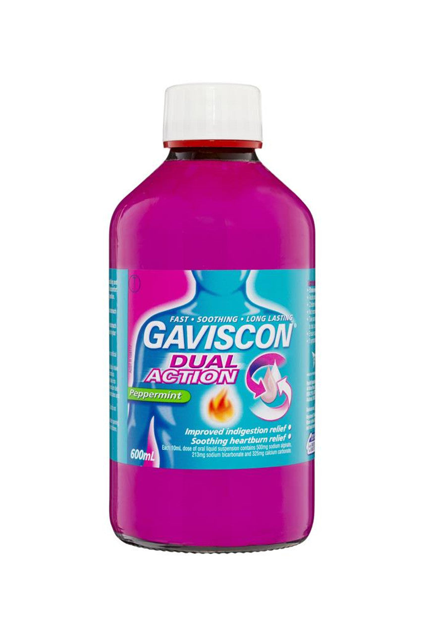 GAVISCON Dual Action Liquid Peppermint 600ml - Life Pharmacy St Lukes