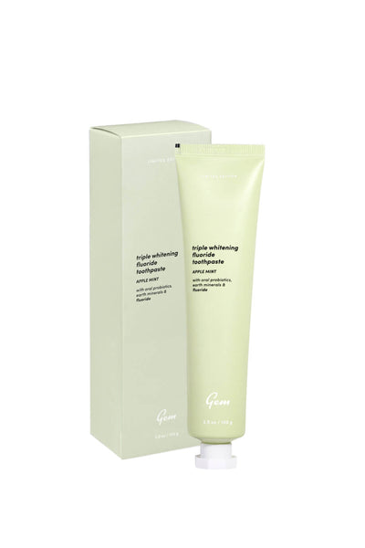 GEM Triple Whitening Toothpaste Fluoride Apple 100g - Life Pharmacy St Lukes