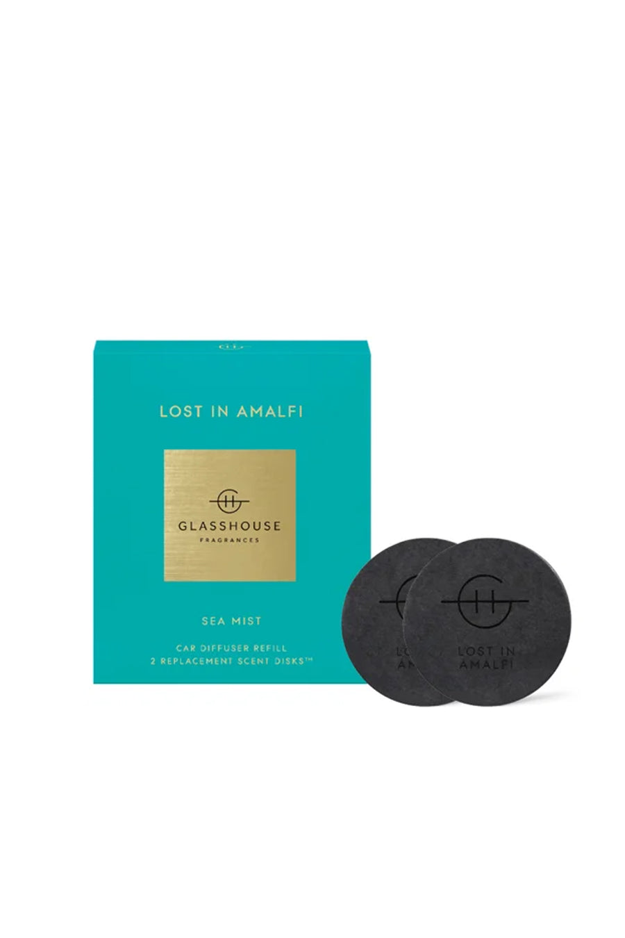GLASSHOUSE FRAGRANCES Car Diffuser Lost in Amalfi- 2 Replacement Scent Discs - Life Pharmacy St Lukes