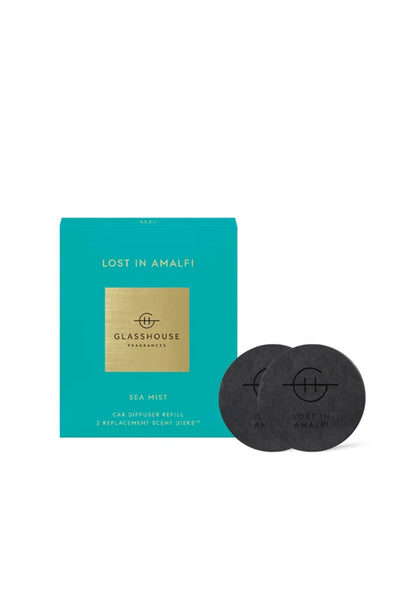 GLASSHOUSE FRAGRANCES Car Diffuser Lost in Amalfi- 2 Replacement Scent Discs - Life Pharmacy St Lukes