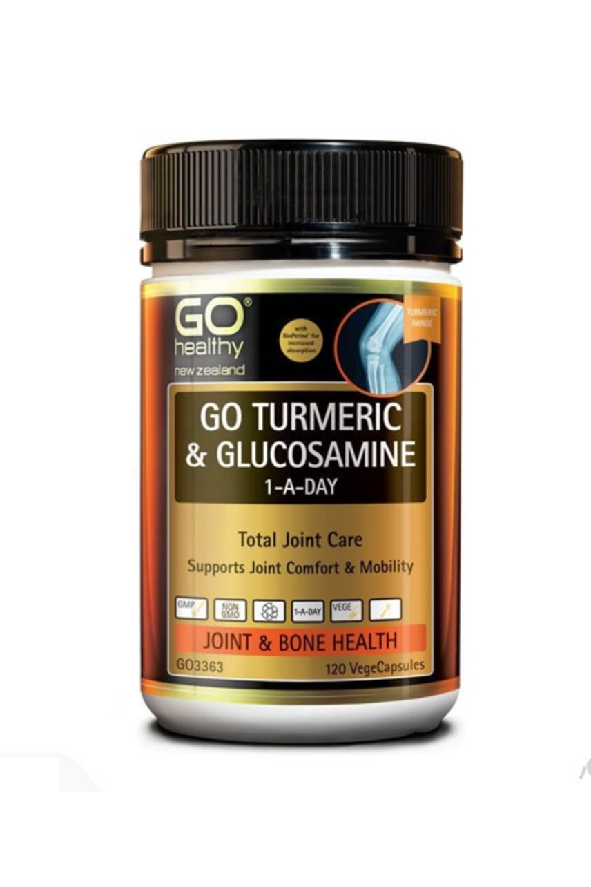 GO HEALTHY Turmeric + Glucosamine 1-A-Day 120Vcap - Life Pharmacy St Lukes