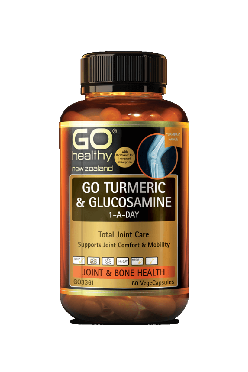 GO HEALTHY Turmeric + Glucosamine 1-A-Day 60Vcap - Life Pharmacy St Lukes