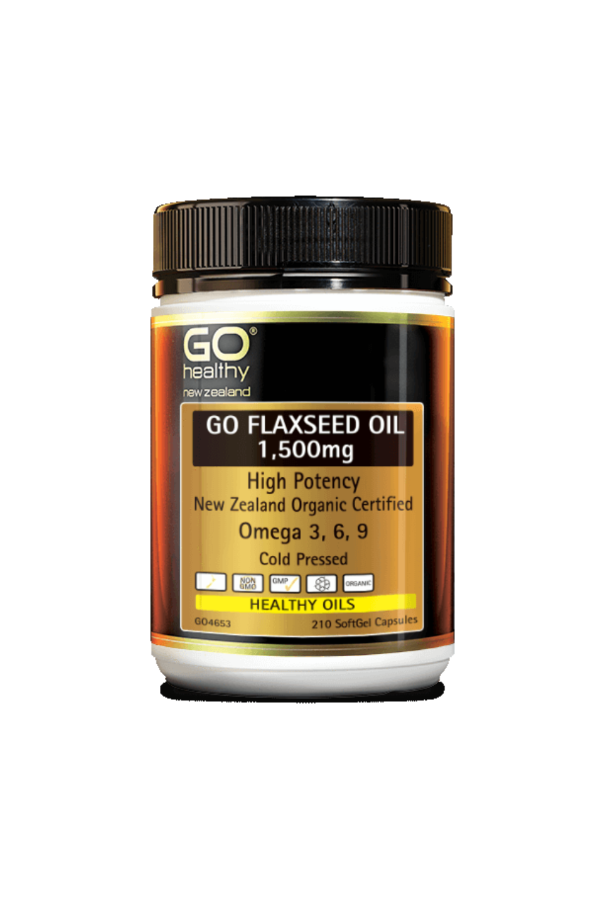 GO Healthy Flaxseed Oil 1500mg 210  Capsules - Life Pharmacy St Lukes