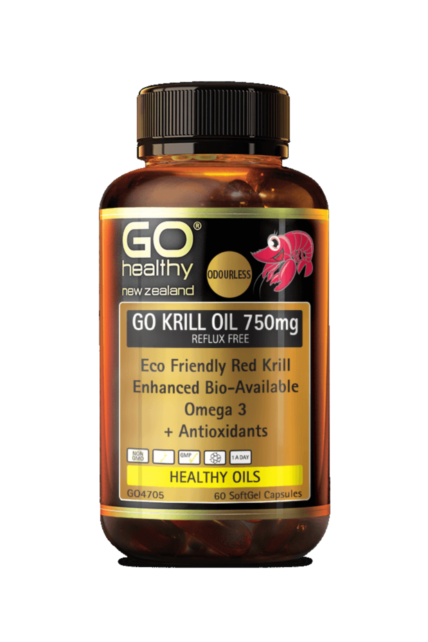 GO HEALTHY Krill Oil 750mg Reflux Free 60cap - Life Pharmacy St Lukes