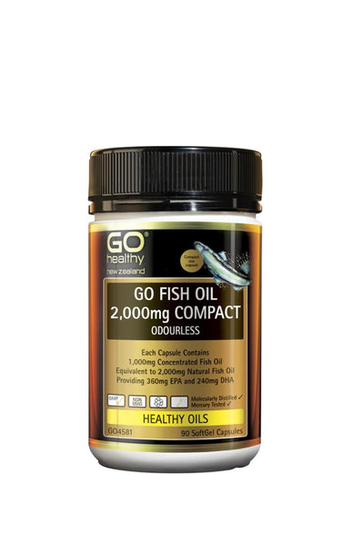 GO HEALTHY GO Fish Oil 2000mg Odourless 90 Capsules - Life Pharmacy St Lukes