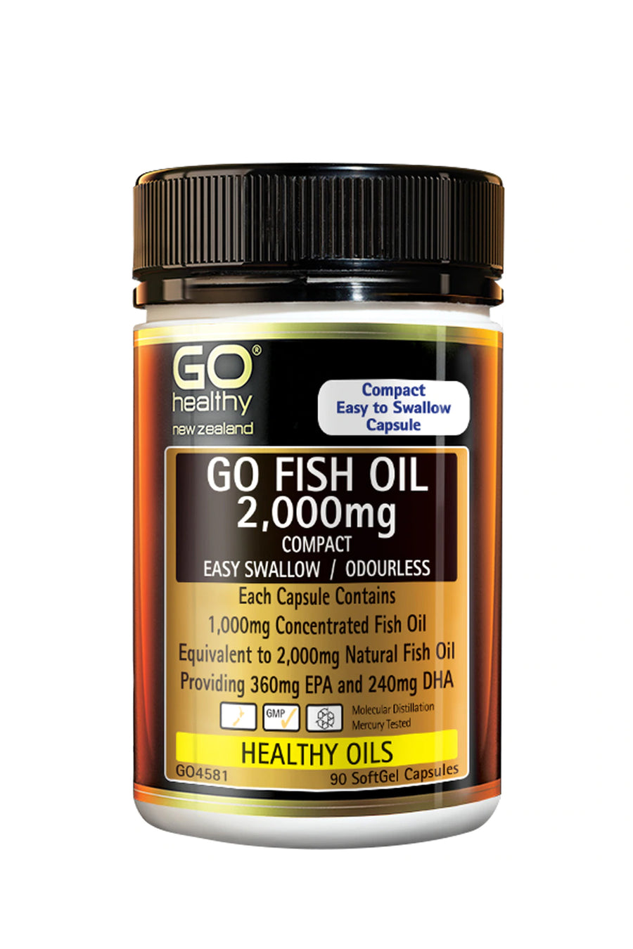 GO HEALTHY GO Fish Oil 1-A-Day + Vitamin D3 1000IU 200 Capsules - Life Pharmacy St Lukes