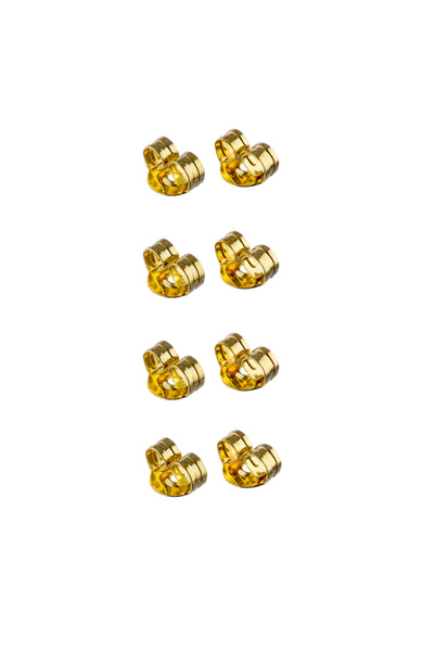 STUDEX 39070Y 4 Pair Butterfly Earring Backs, 24kt Gold Plated Surgical Stainless Steel - Life Pharmacy St Lukes