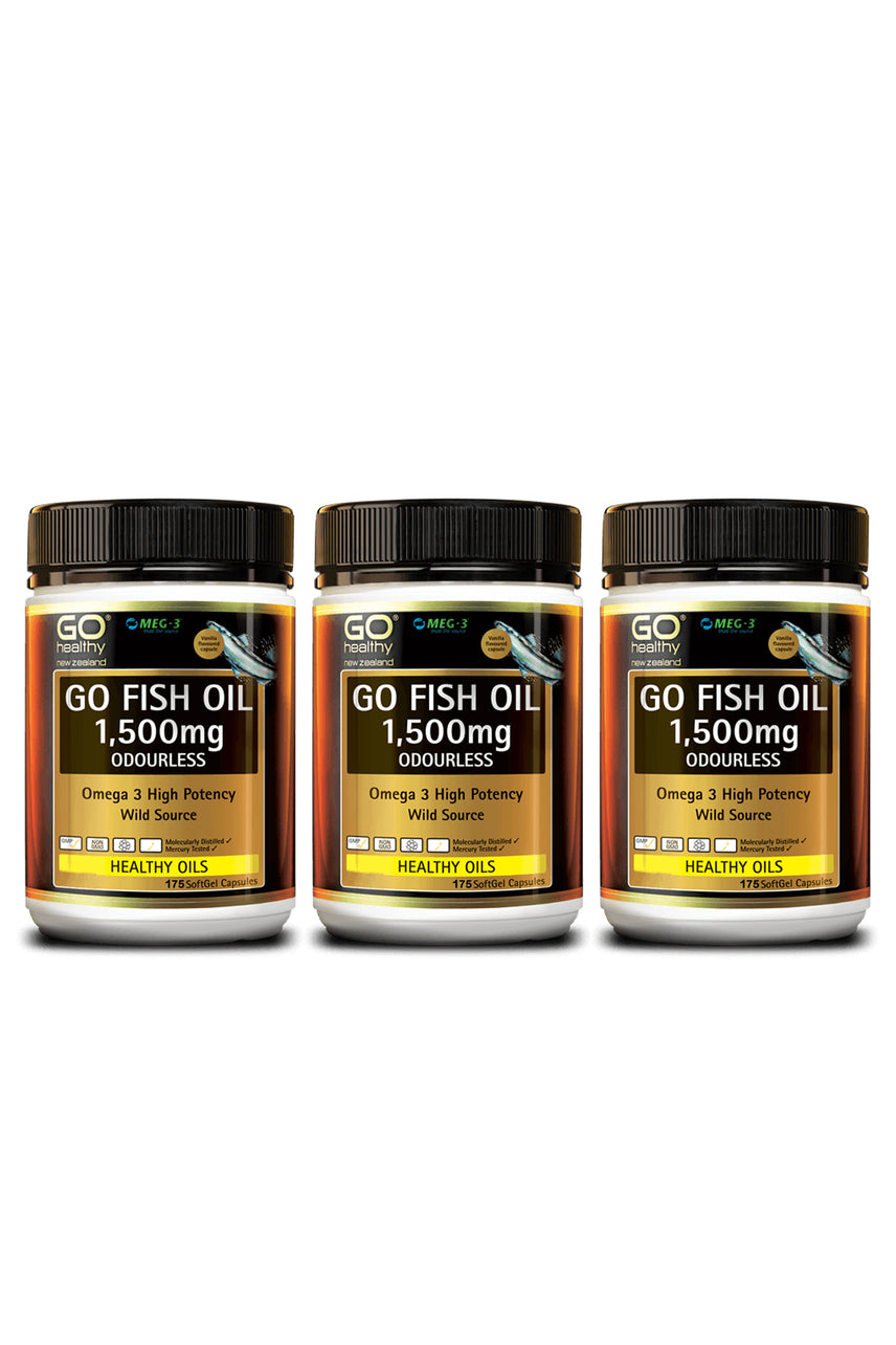 GO HEALTHY Fish Oil 1500mg 3x 175 Capsules - Life Pharmacy St Lukes