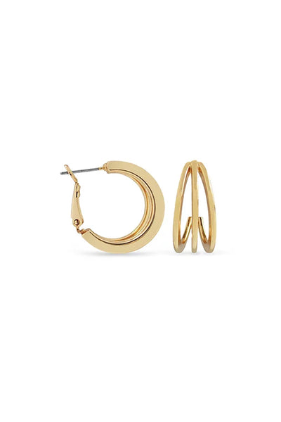 EarSense F3-329 20mm Gold 3-Bar Hoops - Life Pharmacy St Lukes
