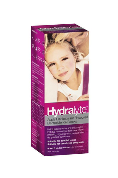 HYDRALYTE Ice Block Apple Black Current 16s - Life Pharmacy St Lukes