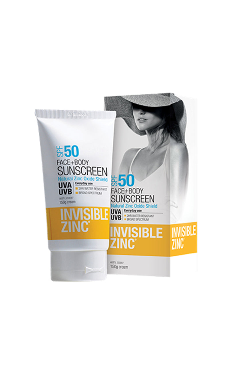 Invisible Zinc Face & Body 2Hr Water Resistant SPF50 150g - Life Pharmacy St Lukes
