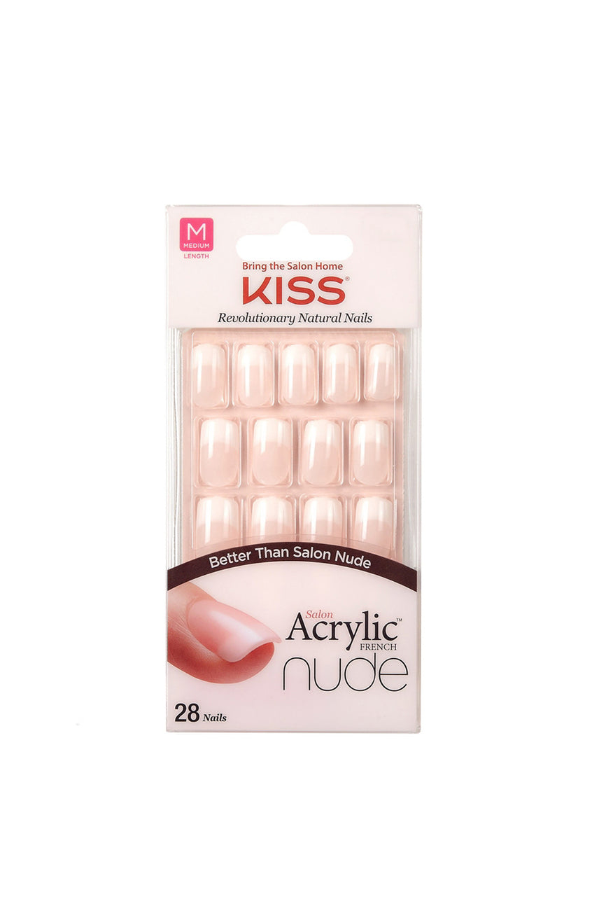 KISS Cashmere Salon Acrylic French Nude Nails 28 - Life Pharmacy St Lukes
