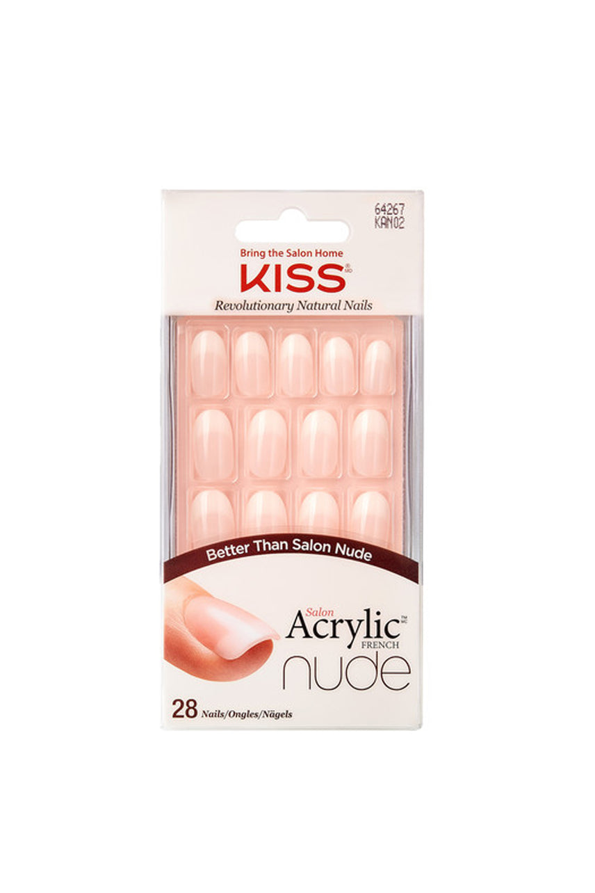 KISS Graceful Salon Acrylic French Nude Nails 28 - Life Pharmacy St Lukes