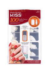 KISS 100 Full-Cover Nail Kit Square Short Length - Life Pharmacy St Lukes