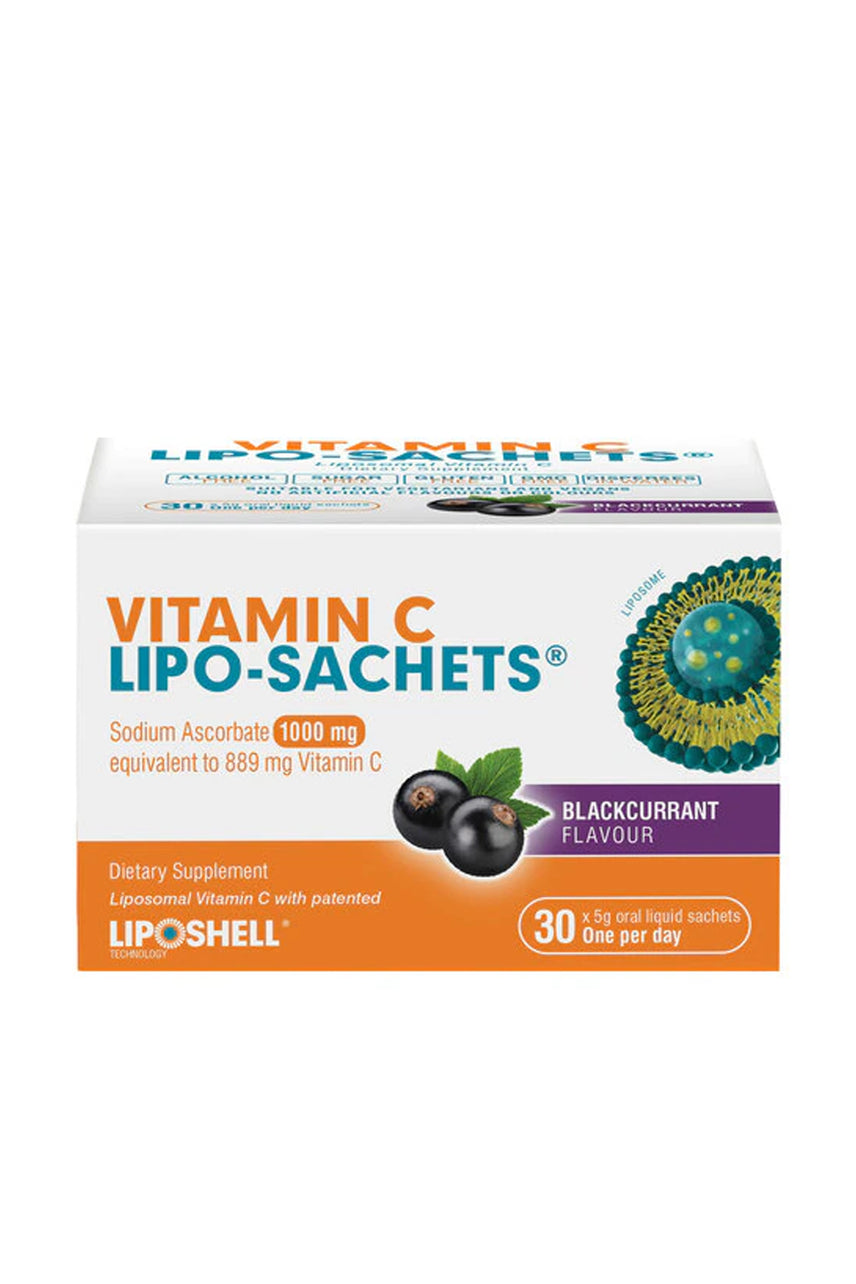 LIPOSHELL Vitamin C Lipo-Sachets Blackcurrant 1000mg 30 Sachets - Life Pharmacy St Lukes