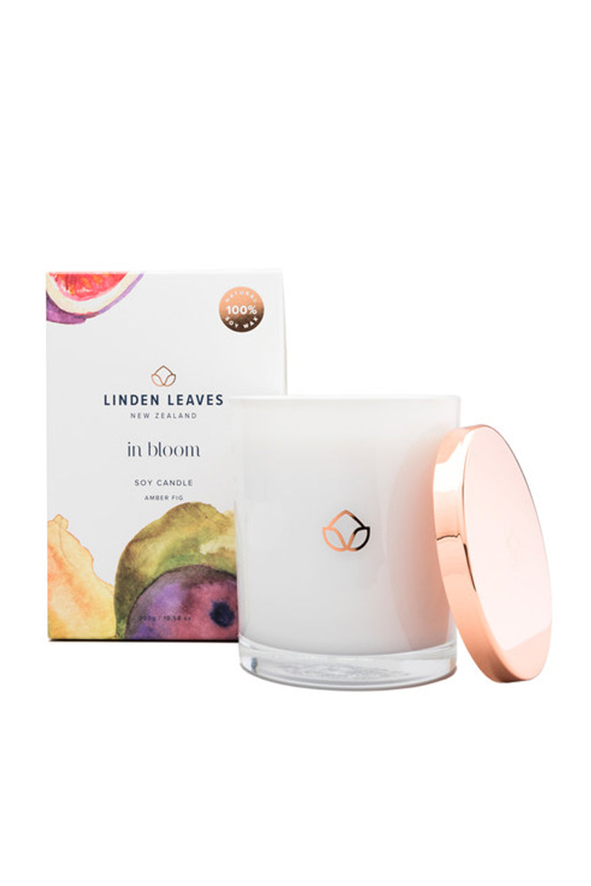 LINDEN LEAVES In Bloom Soy Candle Amber Fig 300g - Life Pharmacy St Lukes