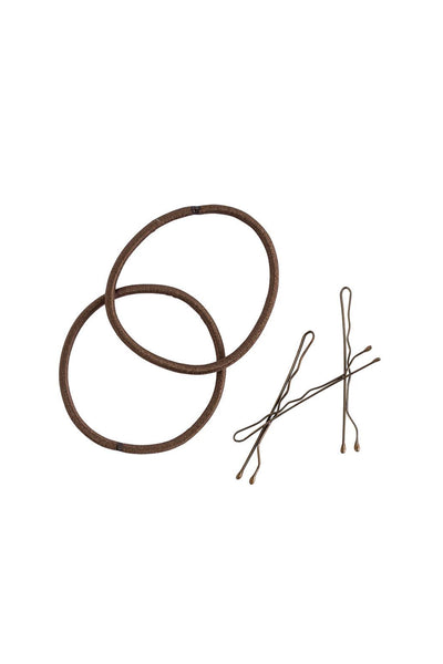 MAE 40-2500BR Combo Elastic and Bobby Pins Brown 25 - Life Pharmacy St Lukes