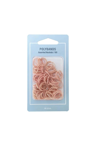 Mae Elastics Polybands Black & Clear, 100 - Hair Accessories