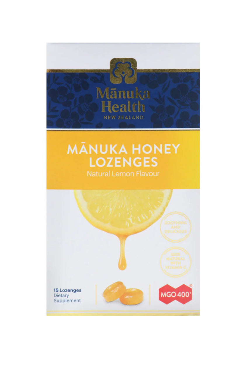 MANUKA HEALTH MGO 400+ Manuka Honey Lemon Lozenges 15pk - Life Pharmacy St Lukes