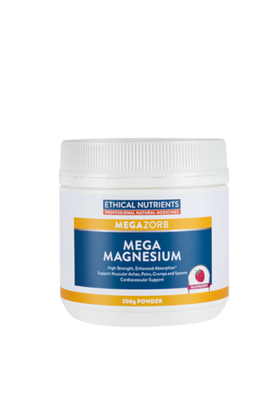 ETHICAL NUTRIENTS MEGAZORB Mega Magnesium Powder Raspberry 200g - Life Pharmacy St Lukes