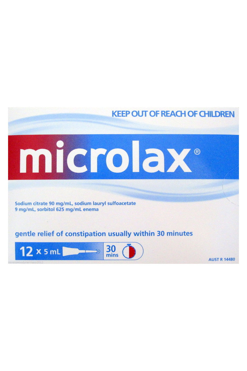 MICROLAX Micro Enemas 5mL 12pk - Life Pharmacy St Lukes