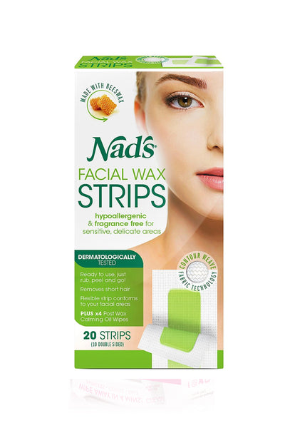 NADS Hair Removal Facial Wax Strips 20's - Life Pharmacy St Lukes