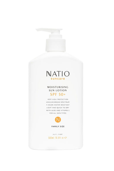 NATIO Moist Sun Lotion SPF50 500ml - Life Pharmacy St Lukes