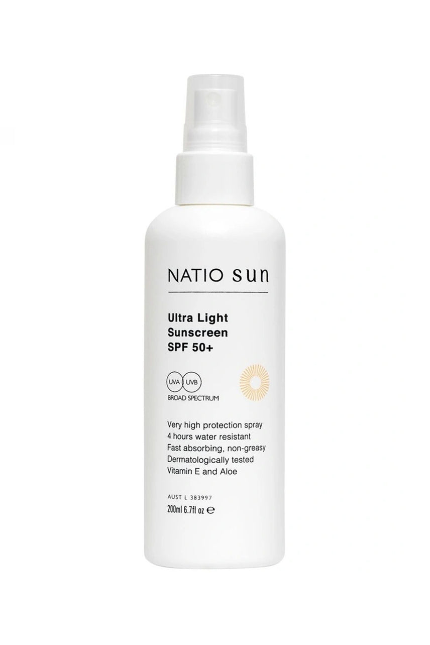 NATIO Sun Ultra Light Sunscreen SPF50+ 200ml - Life Pharmacy St Lukes