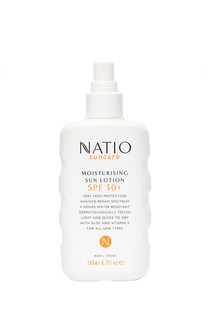 NATIO Moisturising Sun Spray SPF 50+ 200ml - Life Pharmacy St Lukes