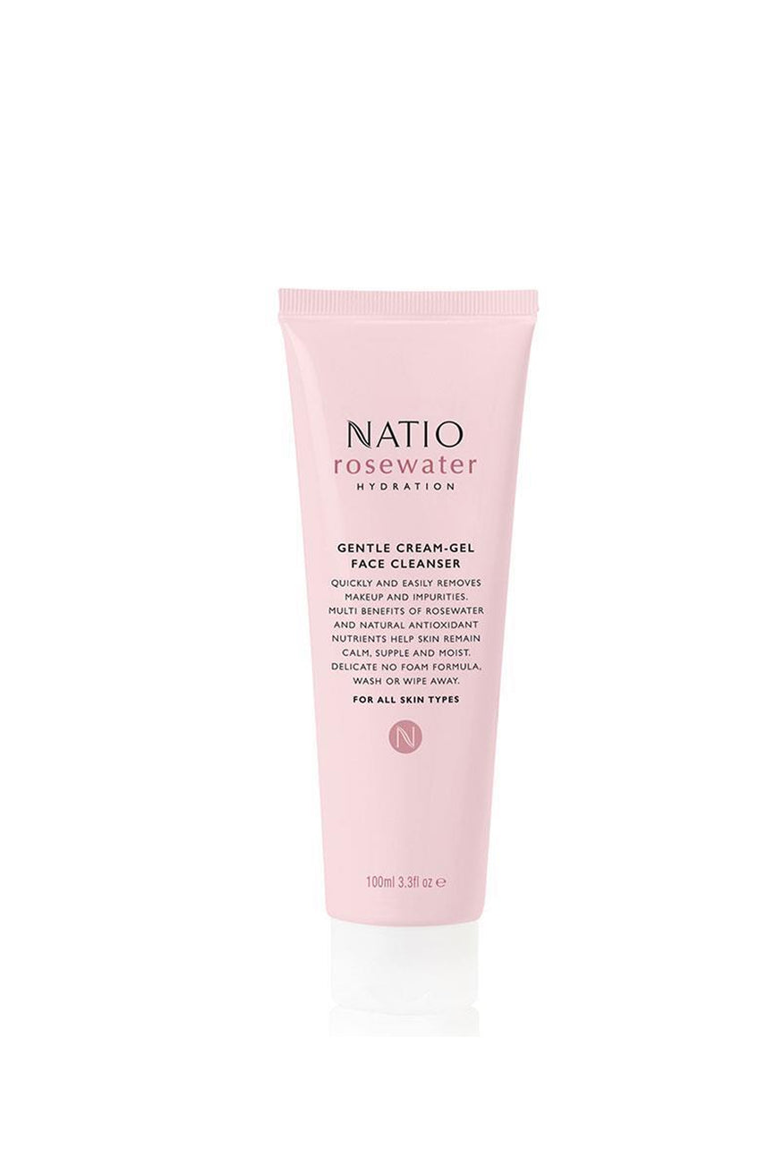 NATIO Rosewater Cream Gel Cleansesr 100ml - Life Pharmacy St Lukes
