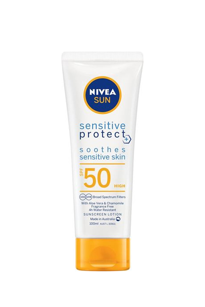 NIVEA Sun Sensitive Protect Sunscreen Lotion SPF50 100ml - Life Pharmacy St Lukes