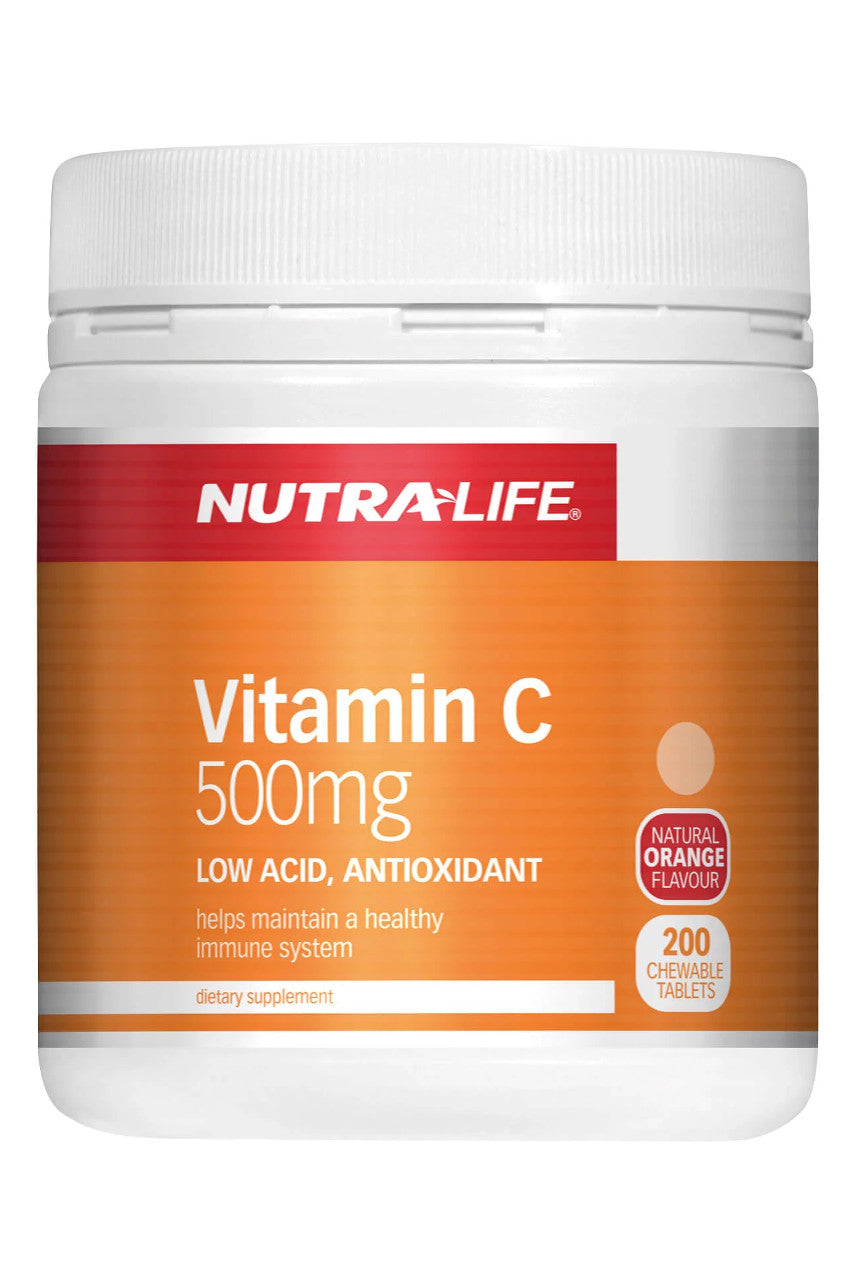 NUTRALIFE Vitamin C 500mg Chews 200 Tablets - Life Pharmacy St Lukes