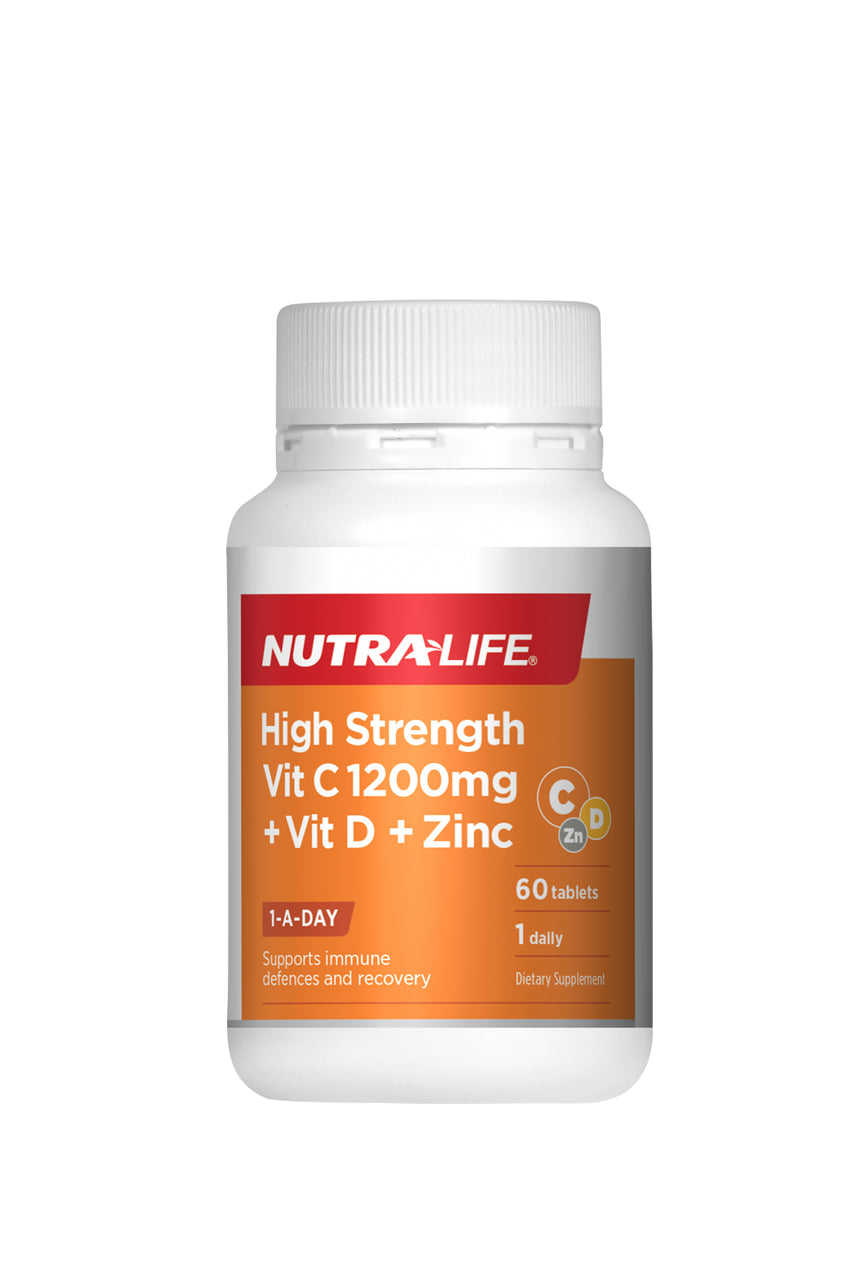 NUTRALIFE High Strength Vitamin C & Zinc 60 Tablets - Life Pharmacy St Lukes