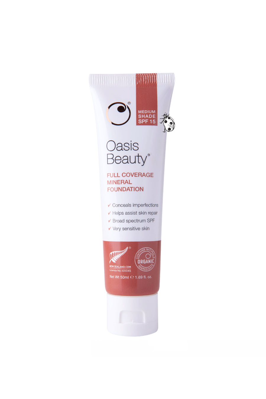 OASIS Full Coverage Mineral Foundation in Medium Shade SPF15 50ml - Life Pharmacy St Lukes