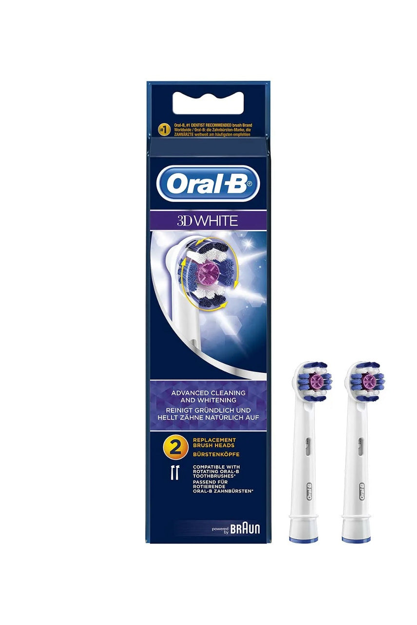 ORAL B 3D White Brush Head 2pk - Life Pharmacy St Lukes