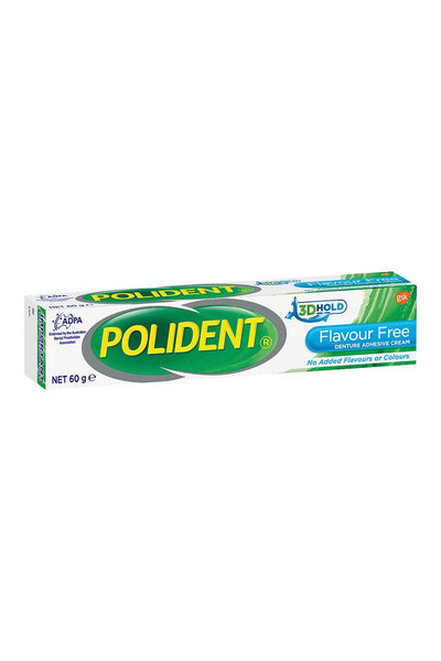 POLIDENT Flavour Free Denture Adhesive Cream 60g - Life Pharmacy St Lukes